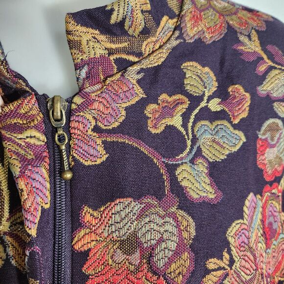 Coldwater Creek Womens Jacket XL Embroider Tapestry Floral Full Zip Blazer Lined - Picture 6 of 10
